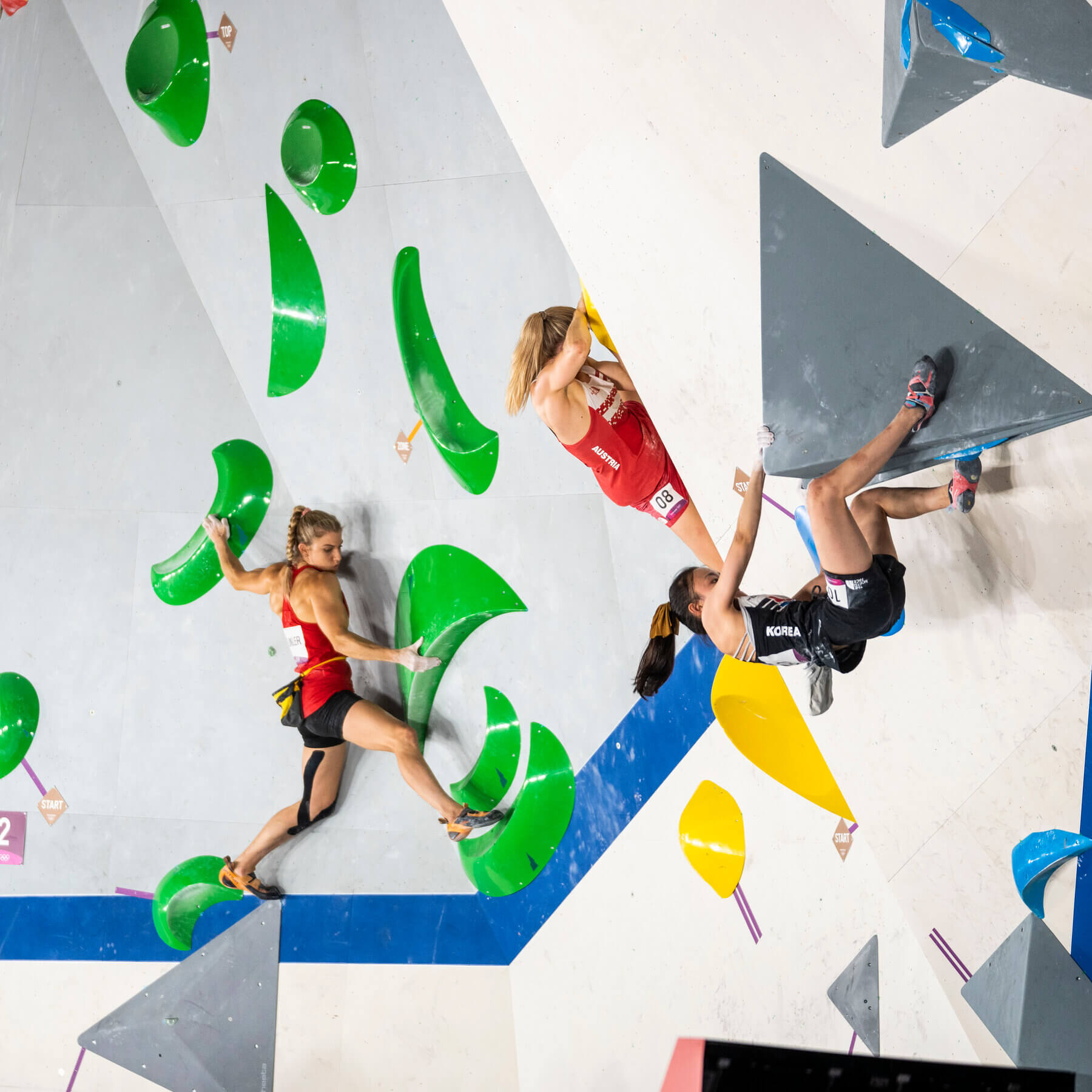 A women’s sport climbing event at the 2020 Tokyo Olympics. (Doug Mills/The New York Times).