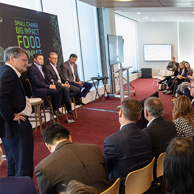 Pioneers and Leaders Roundtable featuring CEOs and leaders from across the industry at the inaugural Food Impact Fummit
