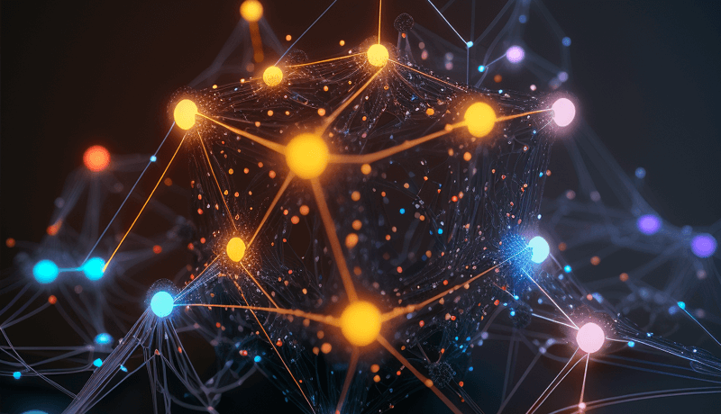 A 3D rendered network